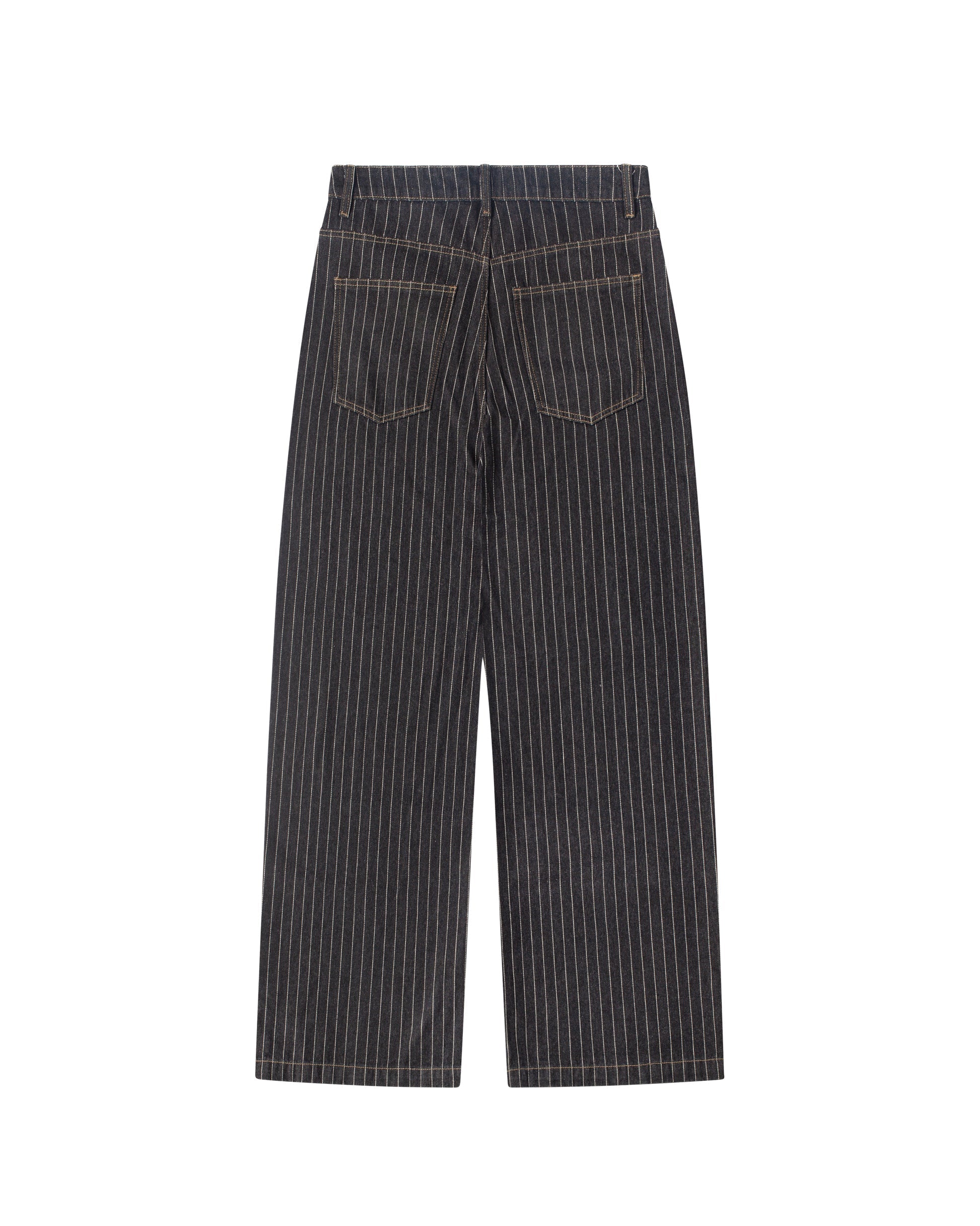 Black Pinstripe Denim