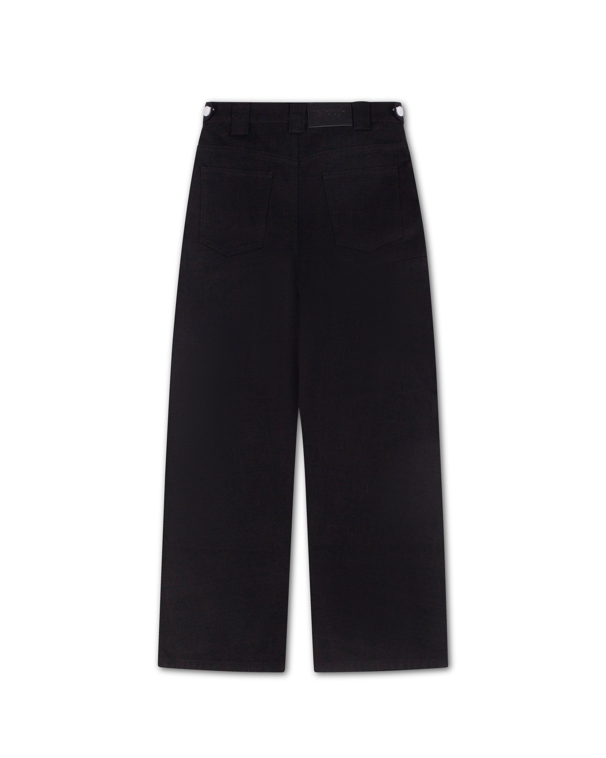 Black Pleated Denim