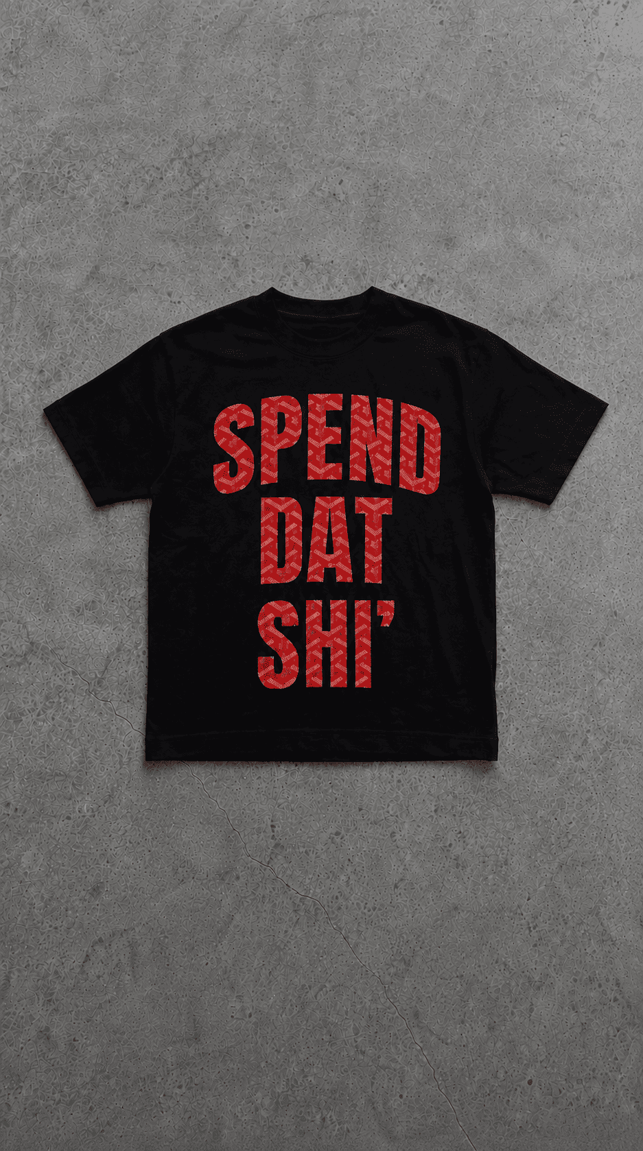 T-SHIRT SPEND DAT SHI' Black/Red