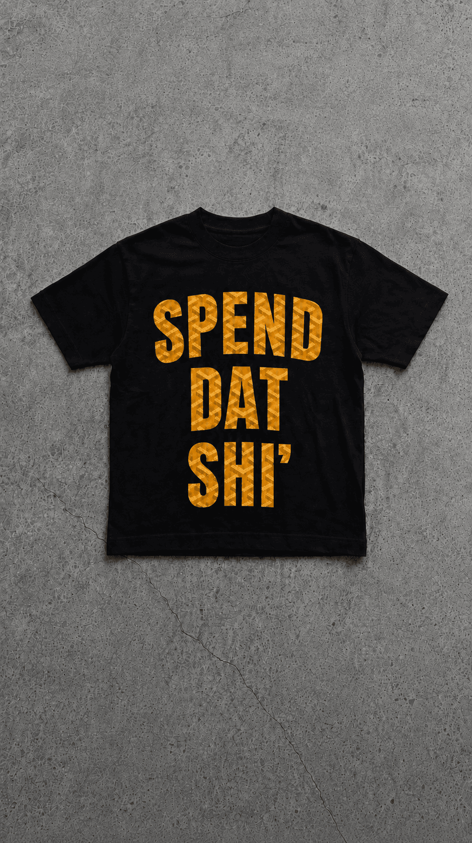 T-SHIRT SPEND DAT SHI' Black/Yellow