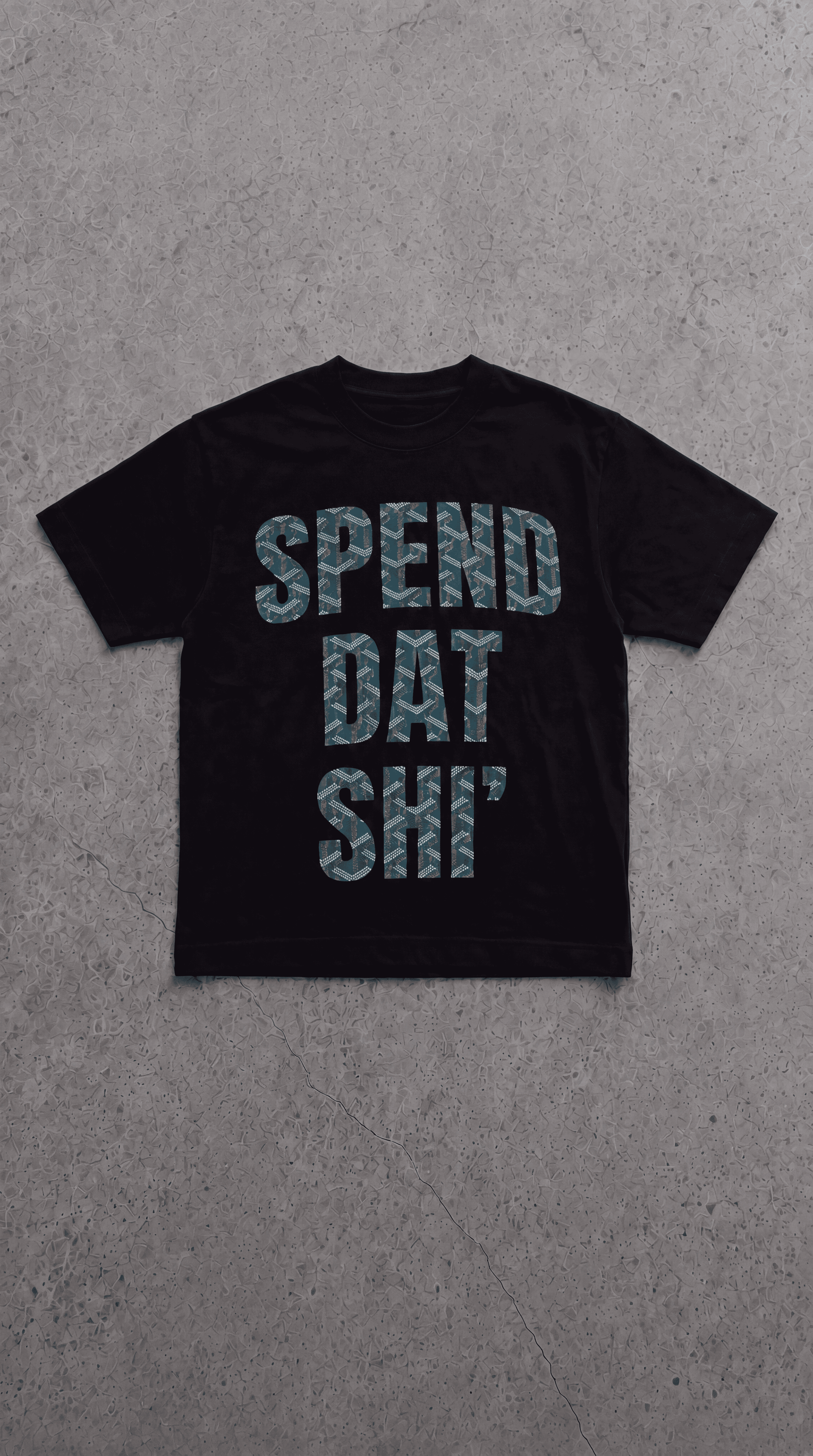 T-SHIRT SPEND DAT SHI' Black/Green