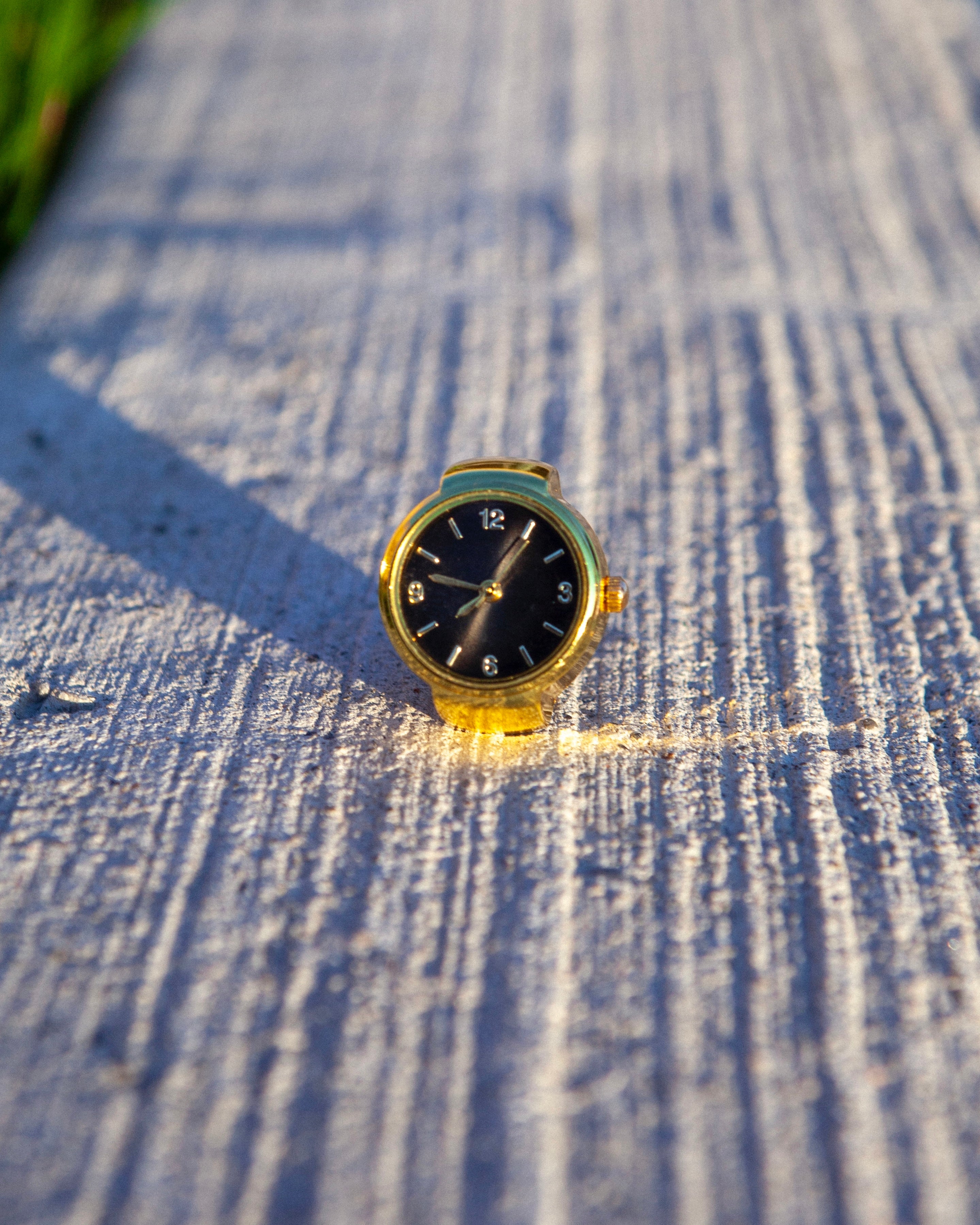 Gold Clock Ring
