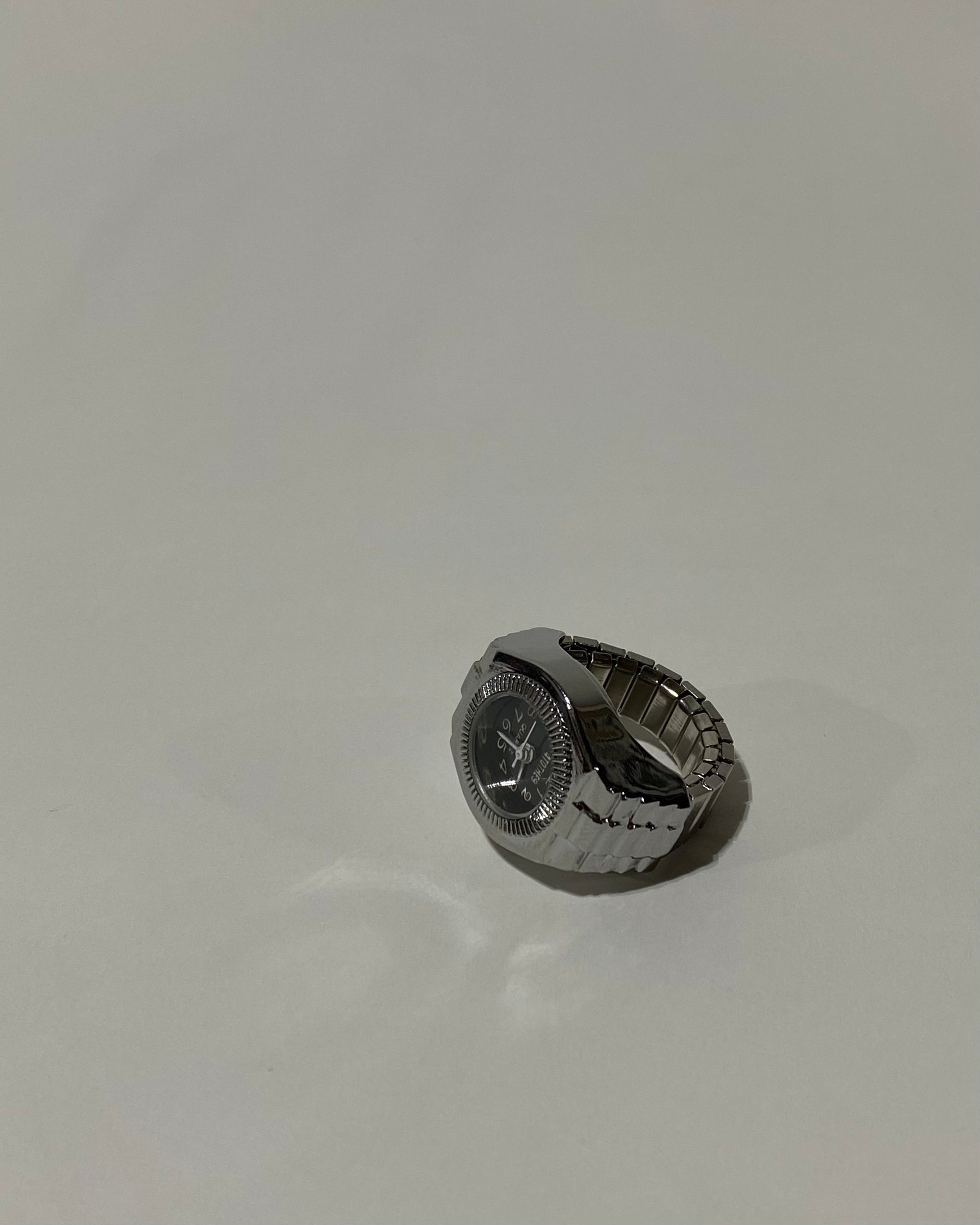 Silver Clock Ring