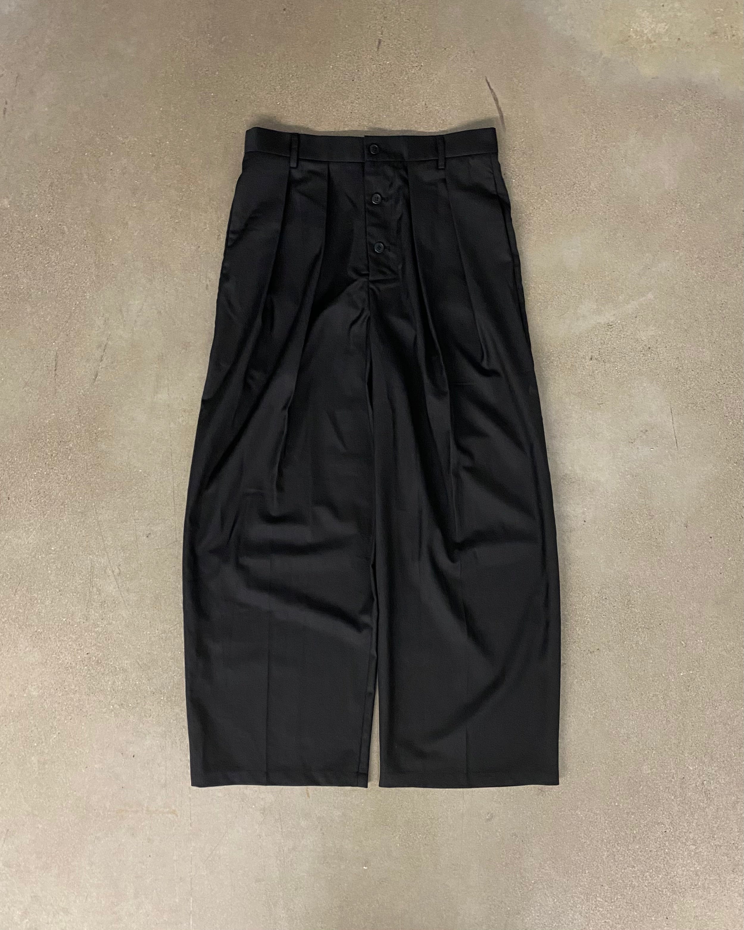 Wide Leg Pleated Trousers