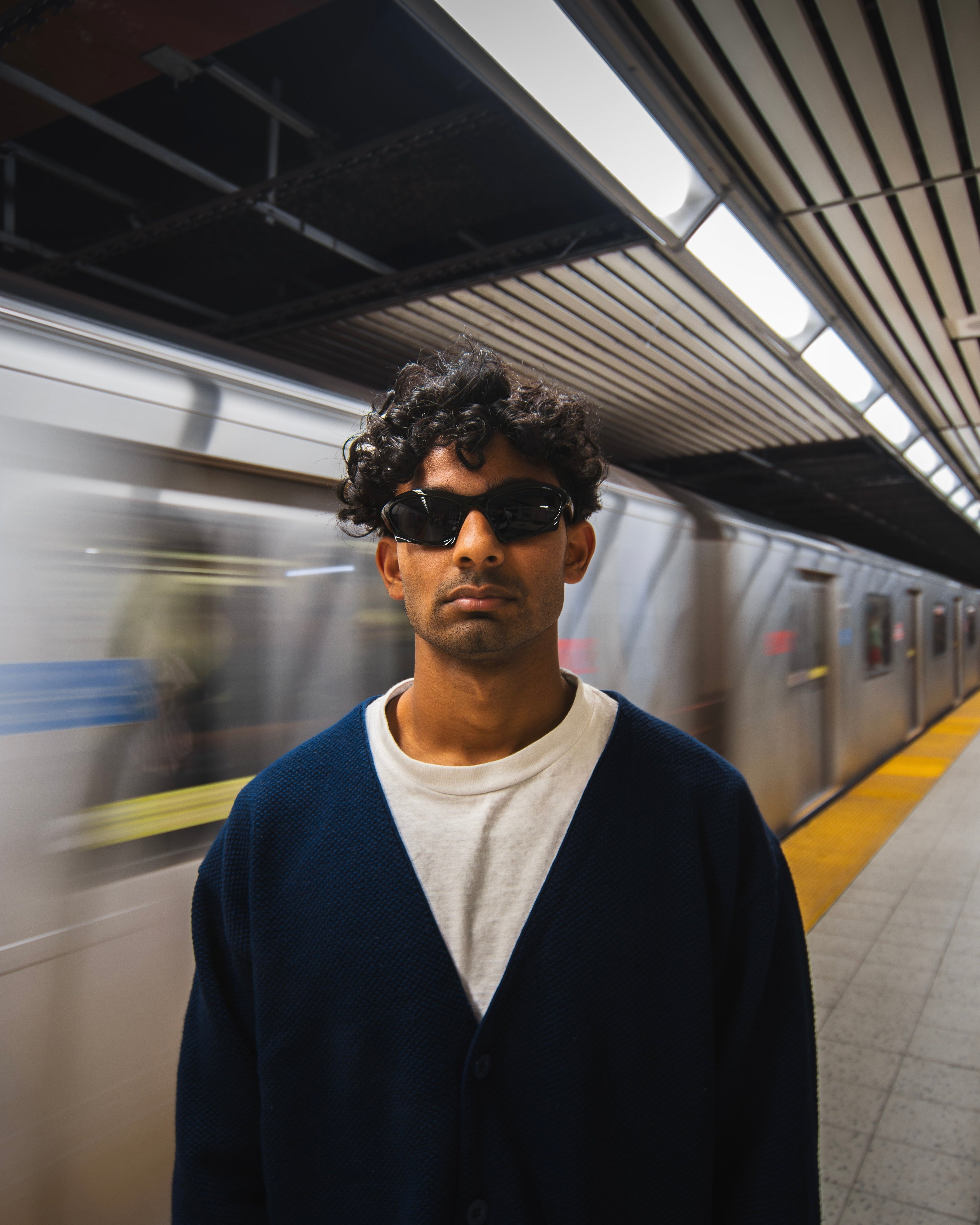 Black Retro Sport Glasses