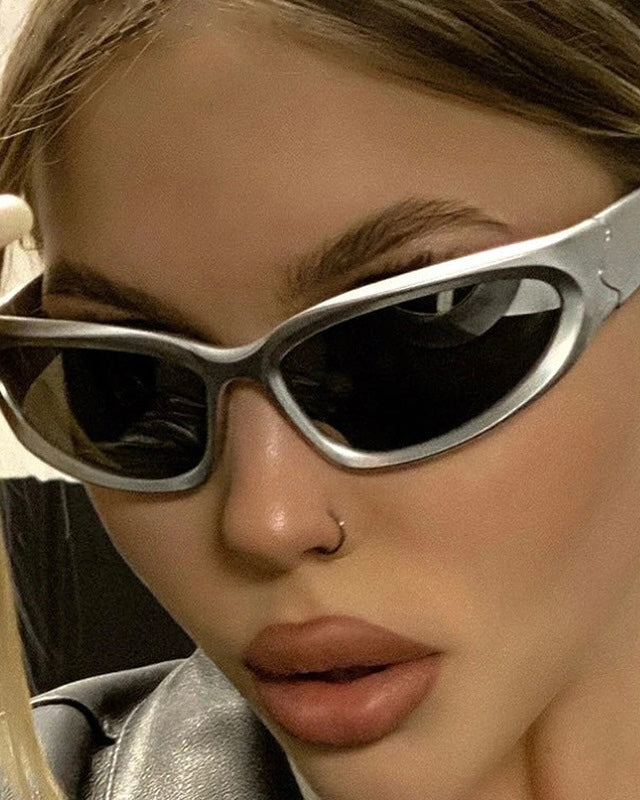 Silver Mirror Sport Glasses