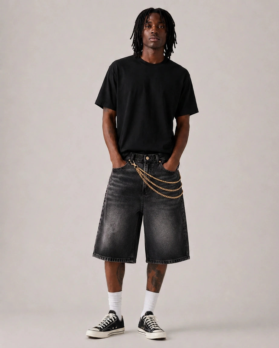 DENIM SHORT TRIPLE GOLD