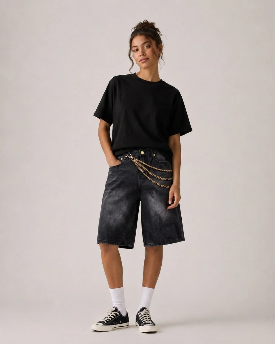 DENIM SHORT TRIPLE GOLD
